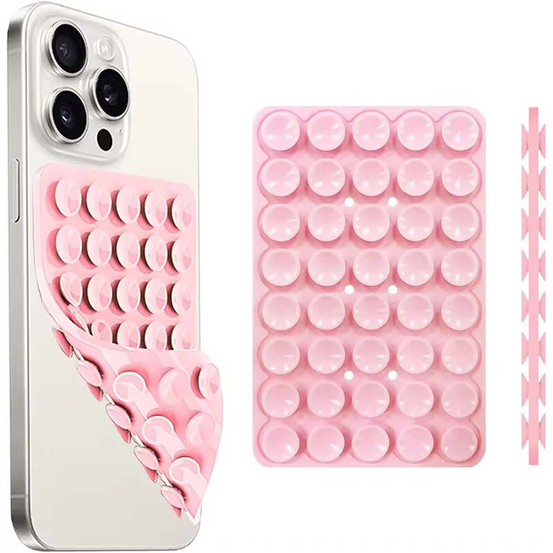 Phone Cases - ขาตั้งโทรศัพท์แบบถ้วยดูดซิลิโคนพร้อมที่จับสองด้านแบบไม่ต้องใช้มือ, แผ่นยึดวิดีโอ, ยางซิลิโคนดูดติด, เคสซิลิโคน