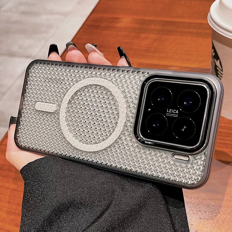 Heat Dissipation Mesh Breathable Case - เคสตาข่ายระบายความร้อนแม่เหล็กบางเฉียบสำหรับ Xiaomi MI 14 15 Pro