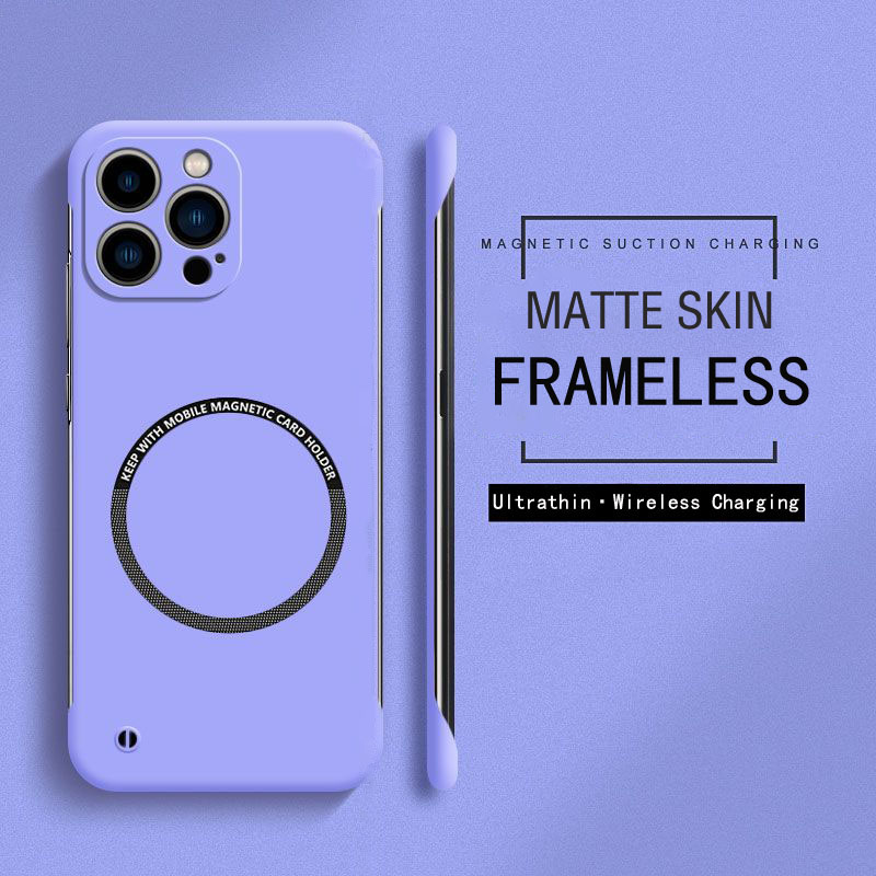 Matte Hard Pc Back Case - เคสแม่เหล็กไร้ขอบสำหรับ Magsafe บางเฉียบ สำหรับ iPhone 17