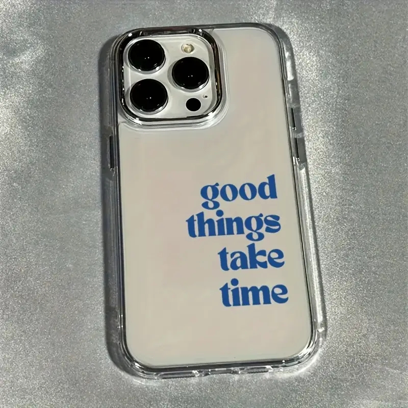 Clear Shockproof Bumper Case - Good Things Take Time เคสกรอบเลนส์สำหรับ iPhone