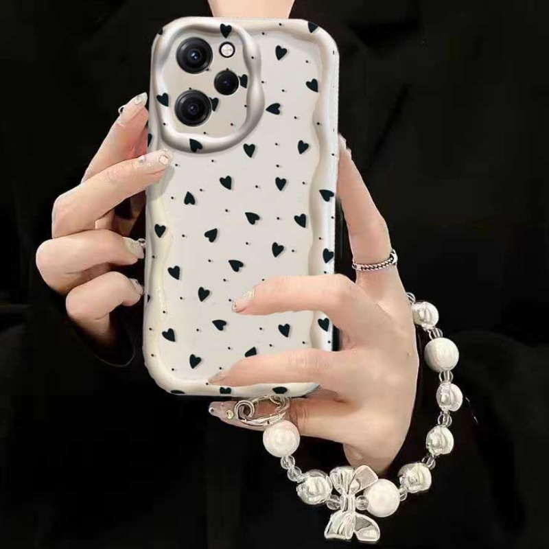 Cute Cartoon Wrist Strap Silicone Case - เคสสำหรับ RENO 15 15F 14 PRO