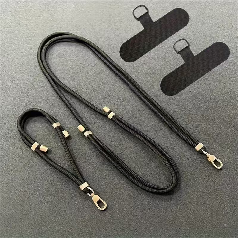Crossbody Lanyard Neck Strap Case - เชือกเส้นเล็ก - ที่วางคลิปสายโทรศัพท์แบบปรับได้สําหรับเคสโทรศัพท์ทุกรุ่นหนา 7 มม. (คอและไหล่และกระเป๋าสะพายข้าง