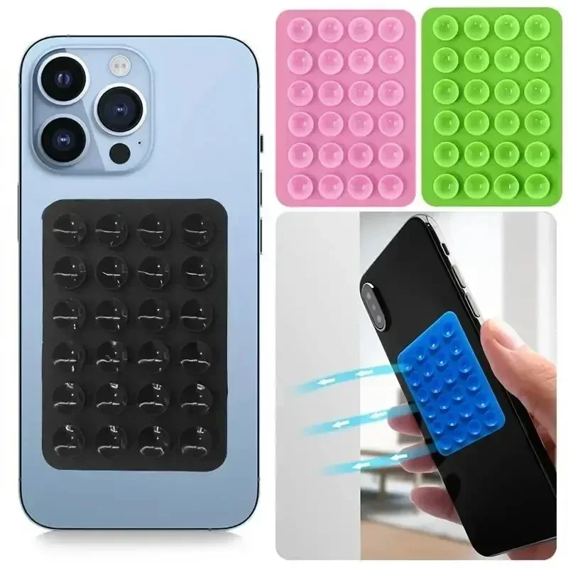 Phone Stands - แท่นวางโทรศัพท์มือถือซิลิโคนแบบยึดติดแน่น ไม่ลื่น พร้อมจุกดูดสุญญากาศ อุปกรณ์เสริมสำหรับถ่ายเซลฟี่และวิดีโอแบบแฮนด์ฟรี