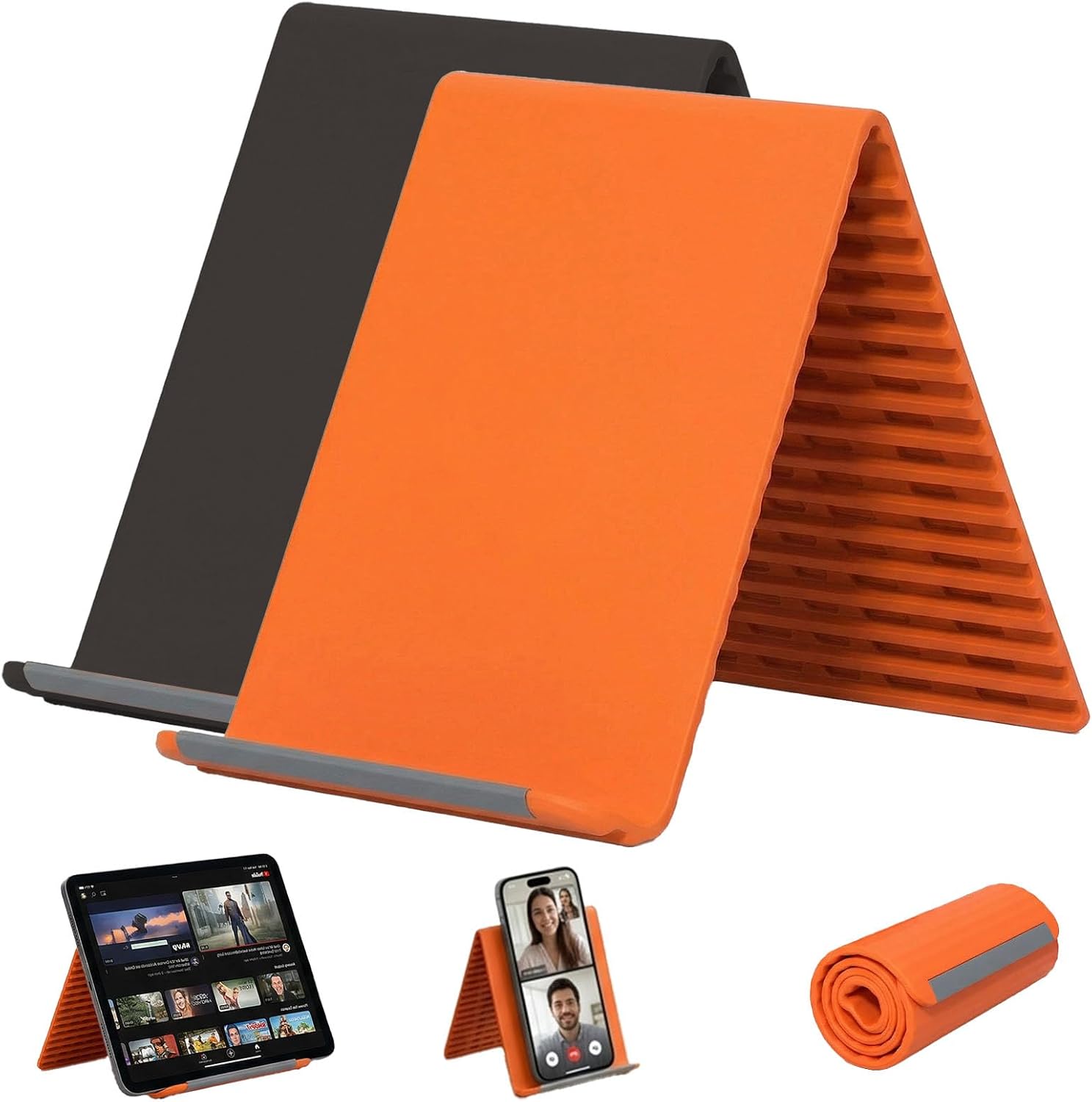 Phone Stands - ที่วางโทรศัพท์มือถือซิลิโคนแบบพกพา ขาตั้งอเนกประสงค์ ปรับงอได้ตามต้องการ ปรับมุมได้หลายทิศทาง ขาตั้งแท็บเล็ตสำหรับวางบนโต๊ะ