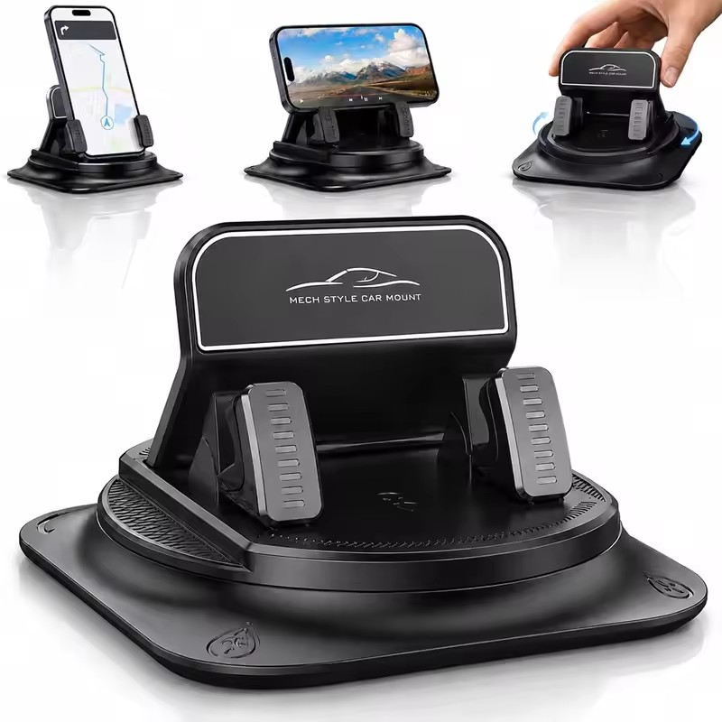 Phone Stands - 360 ° ที่ยึดโทรศัพท์มือถือในรถยนต์แบบปรับองศาได้ ที่วางโทรศัพท์บนแผงหน้าปัดซิลิโคนกันลื่น หมุนได้อิสระ ใช้ได้กับโทรศัพท์ทุกรุ่น