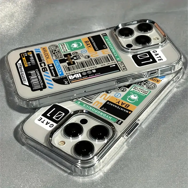 Clear Shockproof Bumper Case - สติ๊กเกอร์ติดรถยนต์ เคสใสสำหรับ iPhone 17 16 15