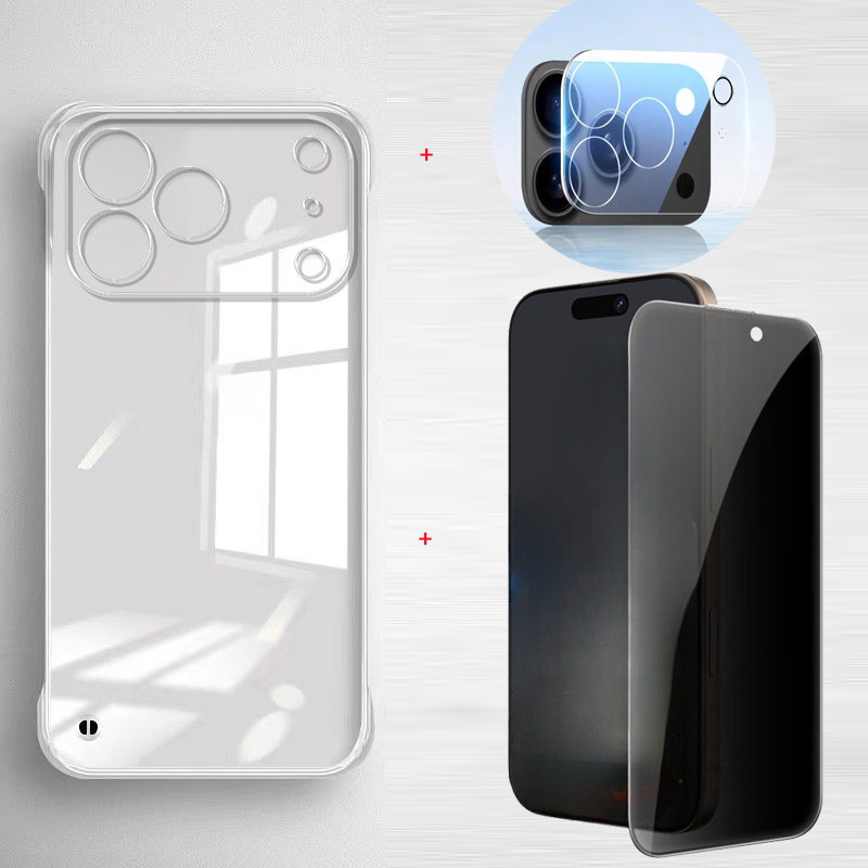 Anti Spy Privacy Glass Case - ฟิล์มกันรอยแบบป้องกันความเป็นส่วนตัวสำหรับ iPhone 17 Pro Max Air
