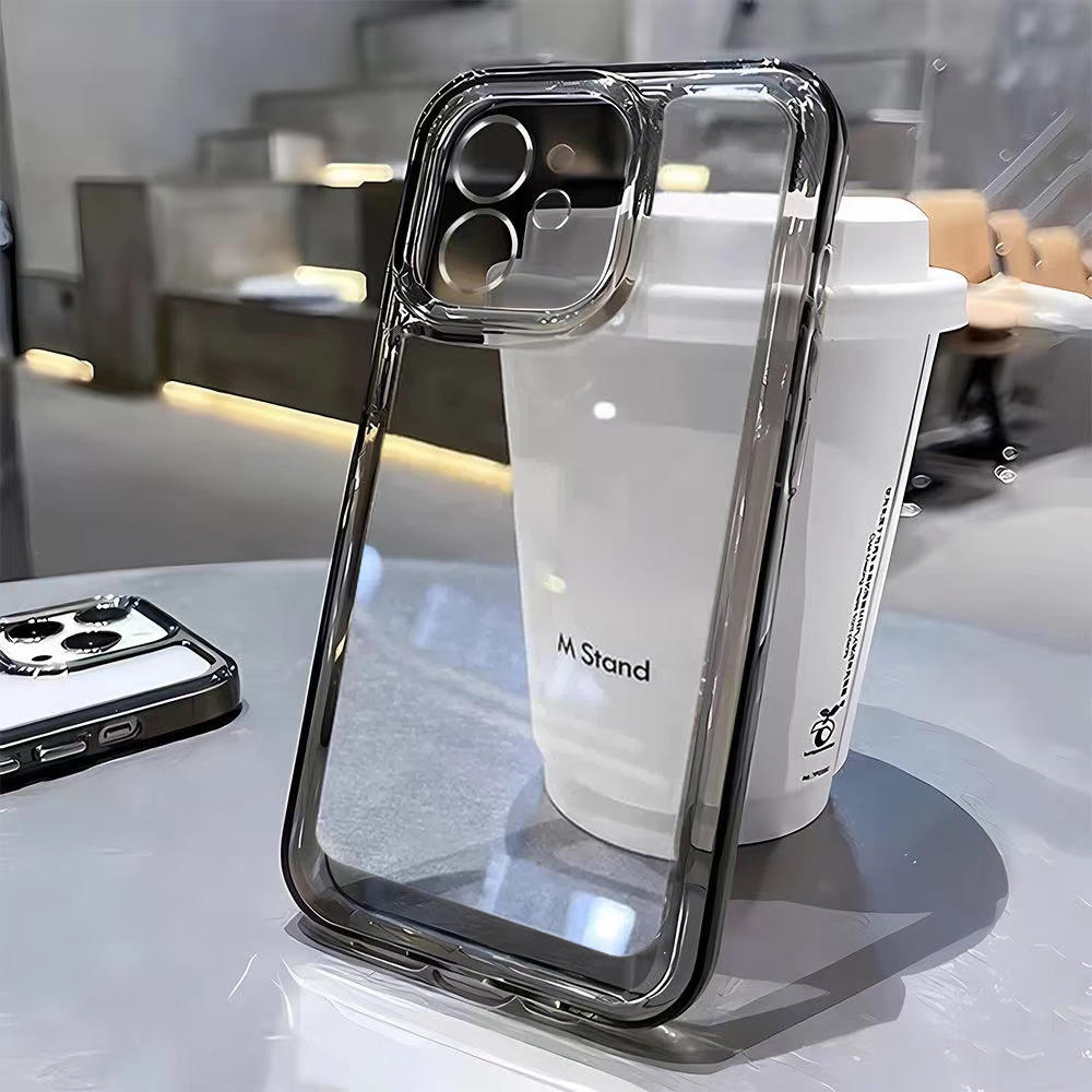 Clear Shockproof Bumper Case - เคสโทรศัพท์หรูหราสำหรับ iPhone 15 8 Plus 17