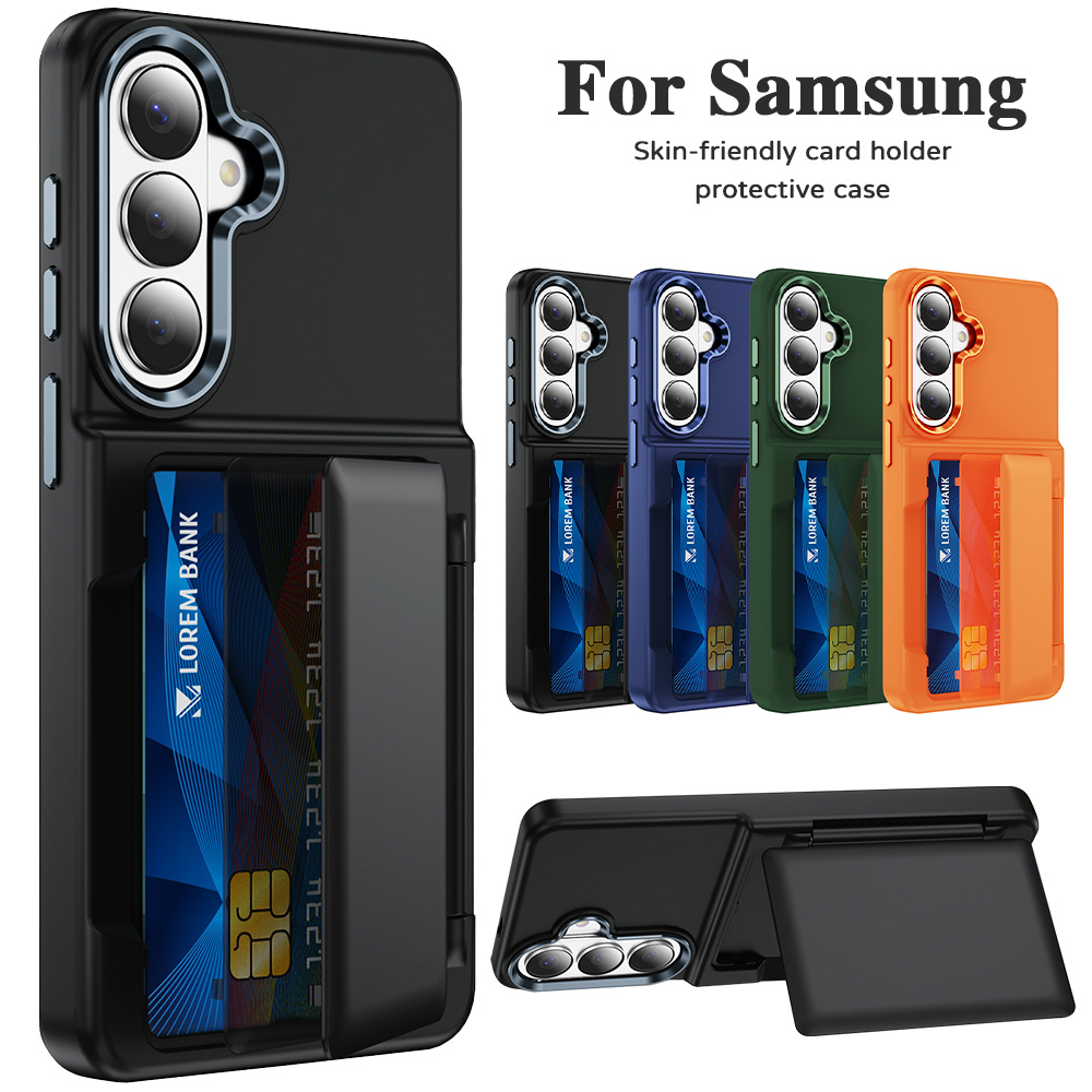 Leather Wallet Card Holder Phone Cover - เคสโทรศัพท์แบบมีช่องใส่บัตร สำหรับ Samsung Galaxy S26 S25