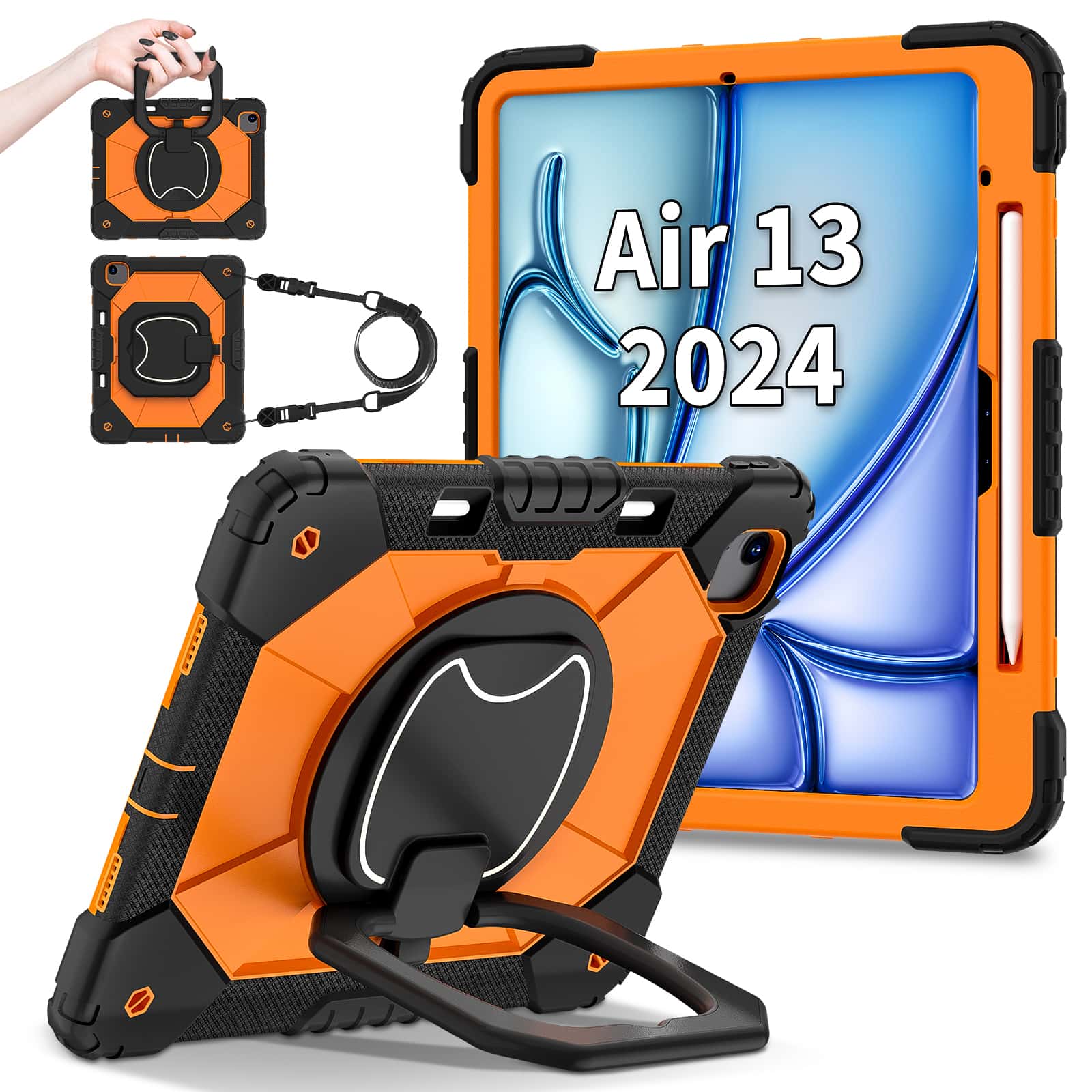 Heavy Duty 360 Full Body Protective Case - เคสสำหรับ iPad Pro 13 M5 Air