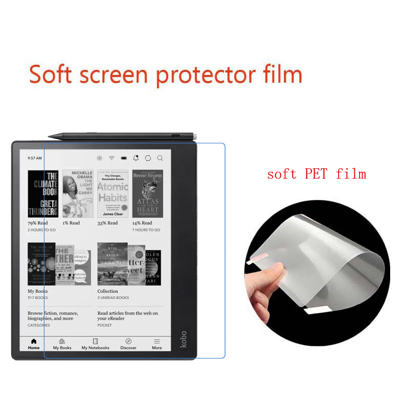 Matte Anti Glare Screen Protector - เคลียร์เอชดี/เคลือบป้องกันแสงสะท้อนป้องกันหน้าจอฟิล์มพลาสติกสำหรับโคโบ เอลิปซา 2 อี 10.3 นิ้ว,
