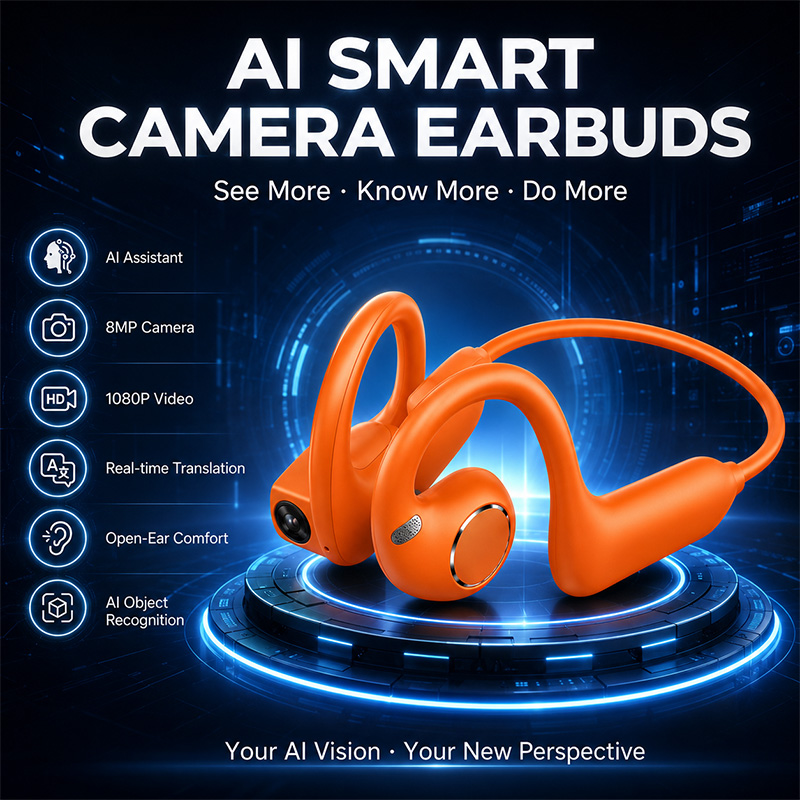 Earphones - หูฟังอัจฉริยะรุ่นใหม่ปี 2026 เอฟเฟกต์เสียงไดนามิก ฟังเพลงผ่านบลูทูธ โทร HD