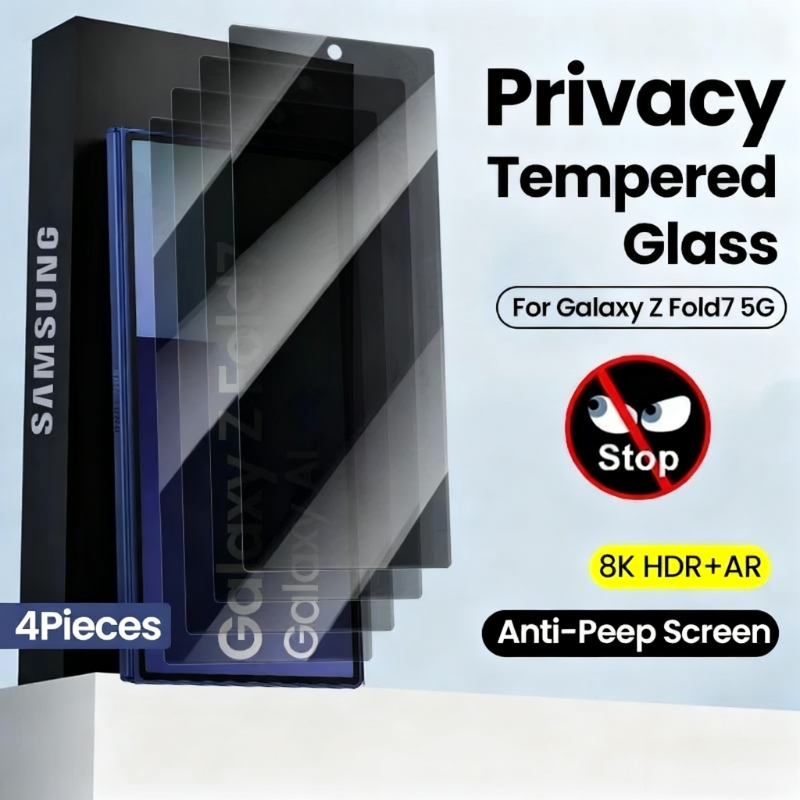 Anti Spy Privacy Glass Case - ฟิล์มกระจกกันมอง 4 ชิ้น สำหรับเคส Samsung Galaxy