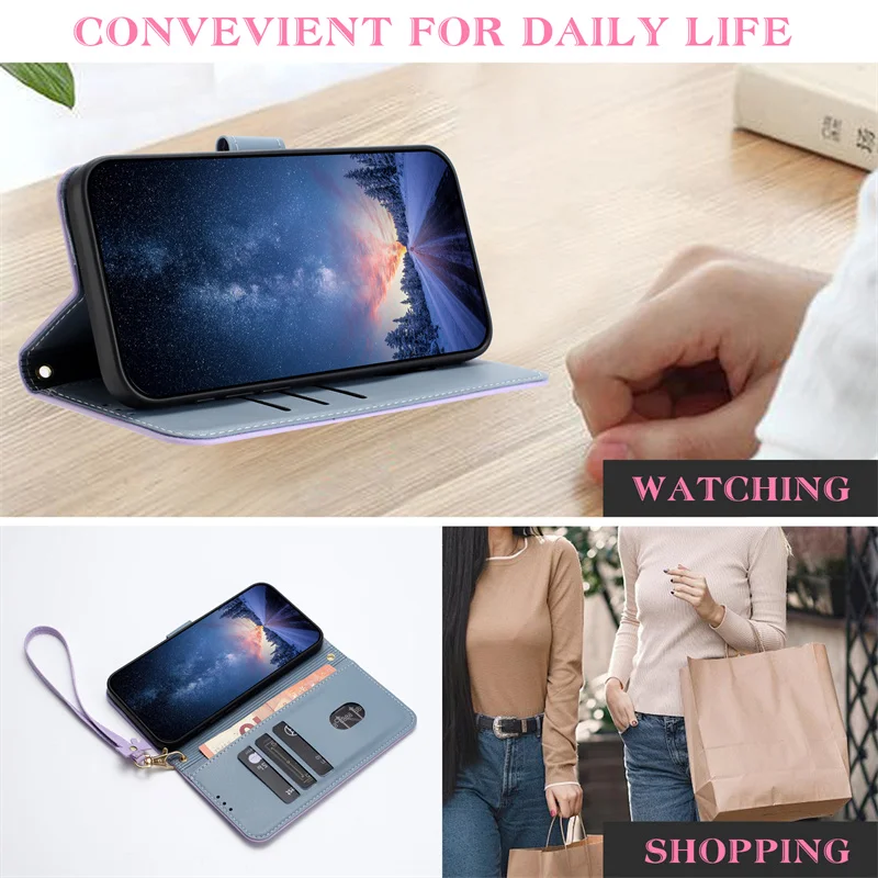 เคสโทรศัพท์หนังแบบพับได้สำหรับ - Leather Wallet Card Holder Phone Cover บทวิจารณ์และราคา
