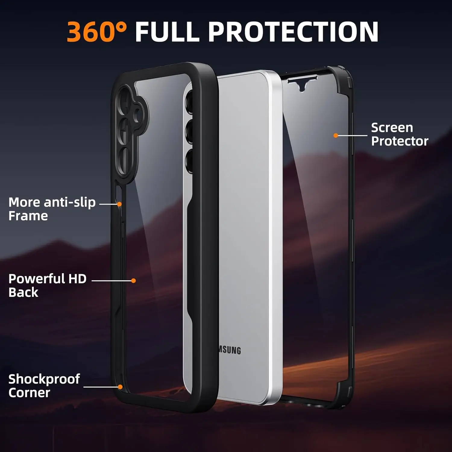 Heavy Duty เคลียร์ 360 °   กรณ - Heavy Duty 360 Full Body Protective Case บทวิจารณ์และราคา