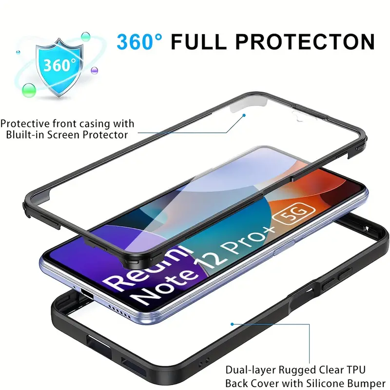 360เคสใสทั้งตัวเครื่องสำหรับ X - Heavy Duty 360 Full Body Protective Case บทวิจารณ์และราคา