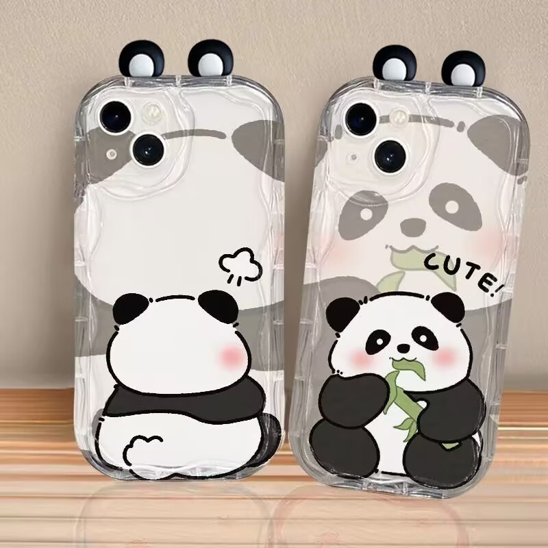 เคสสายคล้องมือลายแพนด้าน่ารัก  - Cute Cartoon Wrist Strap Silicone Case บทวิจารณ์และราคา