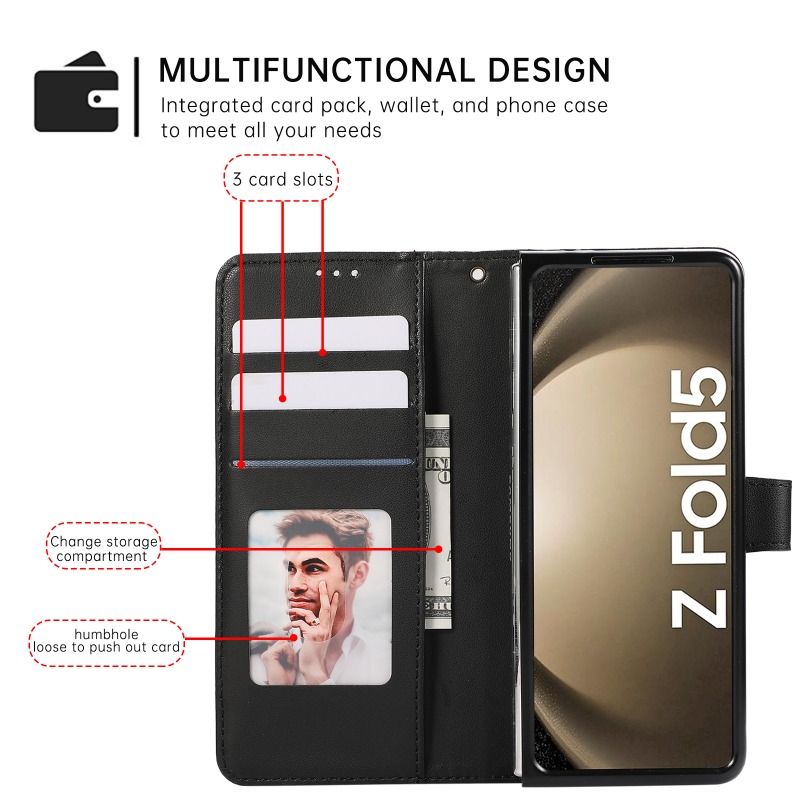 เคสโทรศัพท์แบบพับหนังสำหรับ Sa - Leather Wallet Card Holder Phone Cover บทวิจารณ์และราคา