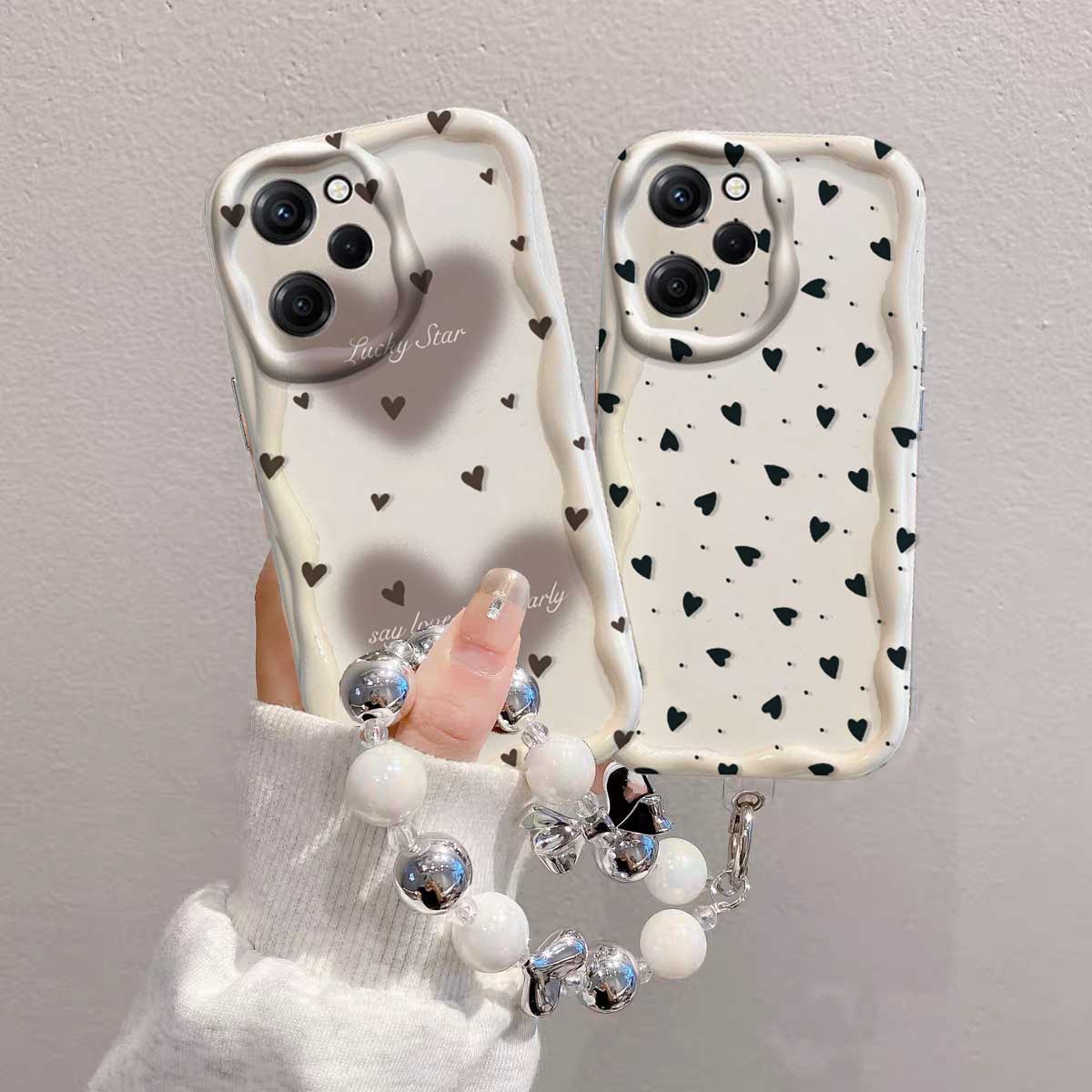 เคสสำหรับ RENO 15 15F 14 PRO 1 - Cute Cartoon Wrist Strap Silicone Case บทวิจารณ์และราคา