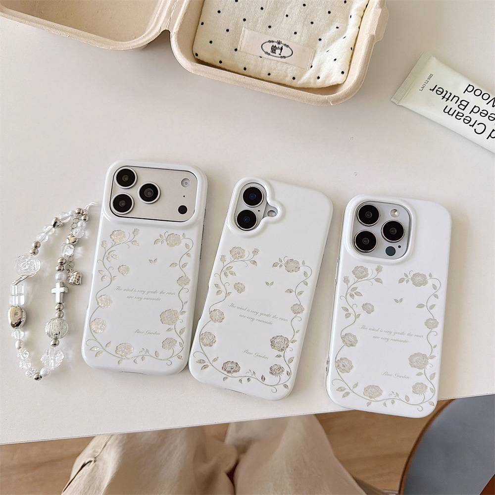 เคสโทรศัพท์ลายสวนกุหลาบสีเงินว - Vintage Floral Pattern Soft Case บทวิจารณ์และราคา