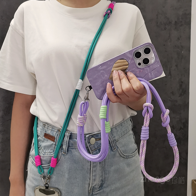 เชือกคล้องโทรศัพท์มือถือสายสะพ - Crossbody Lanyard Neck Strap Case บทวิจารณ์และราคา