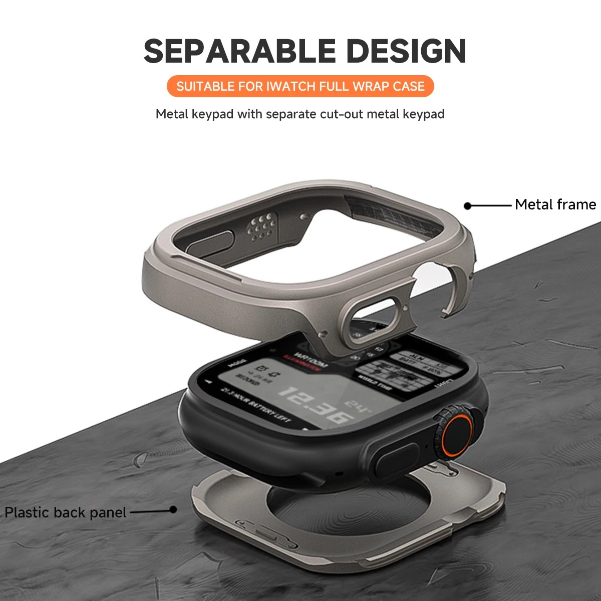 เคสโลหะสำหรับ Apple Watch 49 ม - Metal Bumper Aluminum Frame Case บทวิจารณ์และราคา