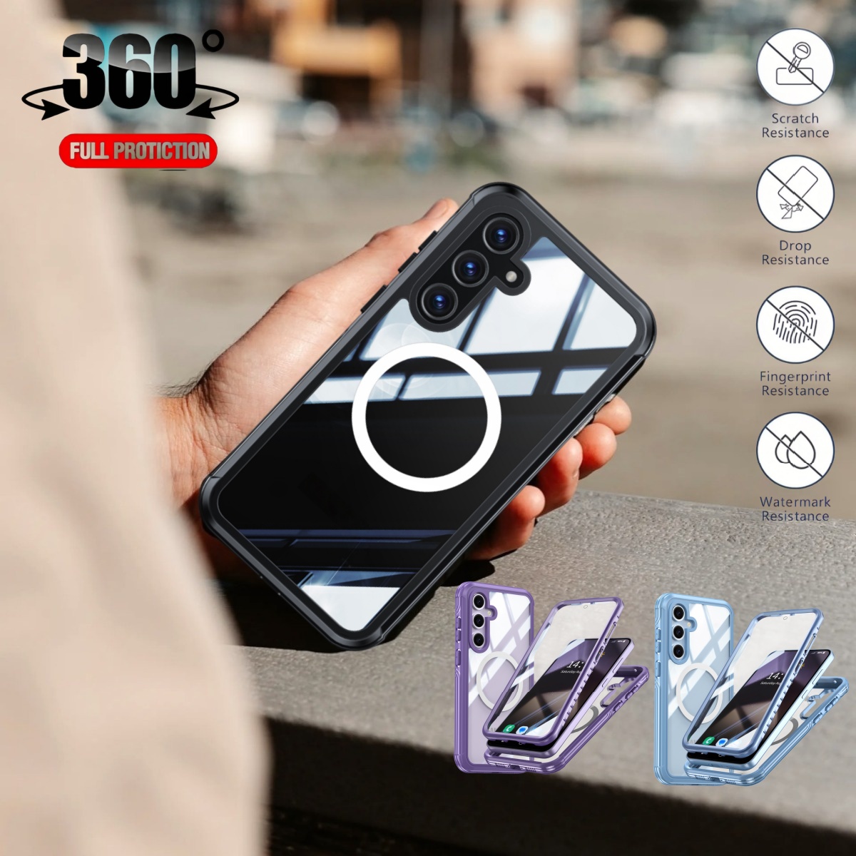 360 °   เคสป้องกันแบบเต็มตัวสำ - Heavy Duty 360 Full Body Protective Case บทวิจารณ์และราคา