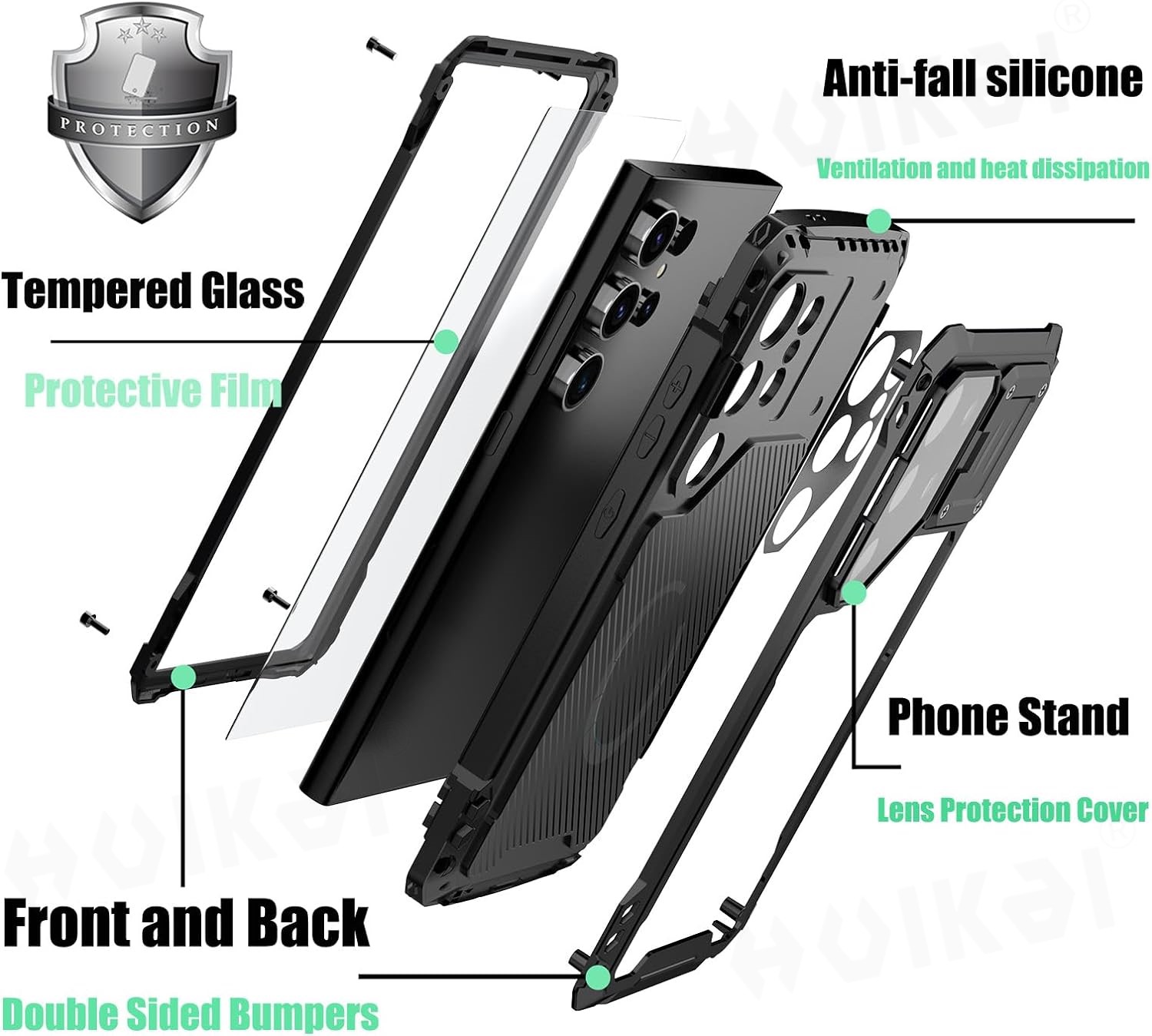 เคสสําหรับ Samsung Galaxy S24  - Heavy Duty 360 Full Body Protective Case บทวิจารณ์และราคา