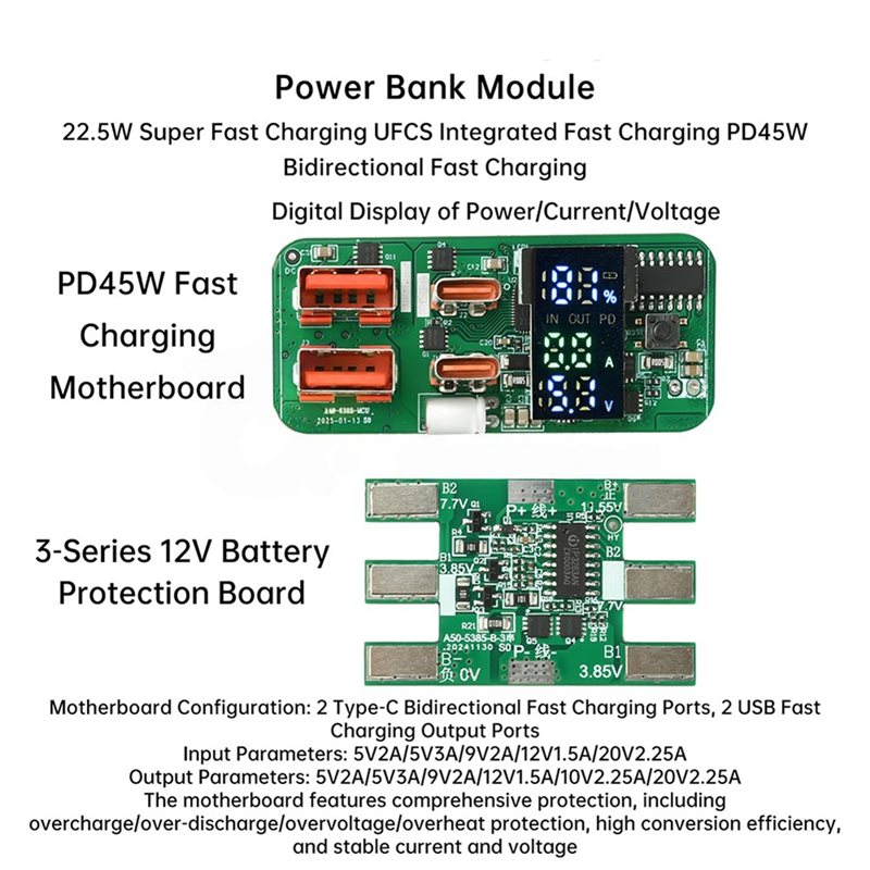 โมดูลชาร์จ ABKN-DIY PD45W 3S แ - Power Banks บทวิจารณ์และราคา