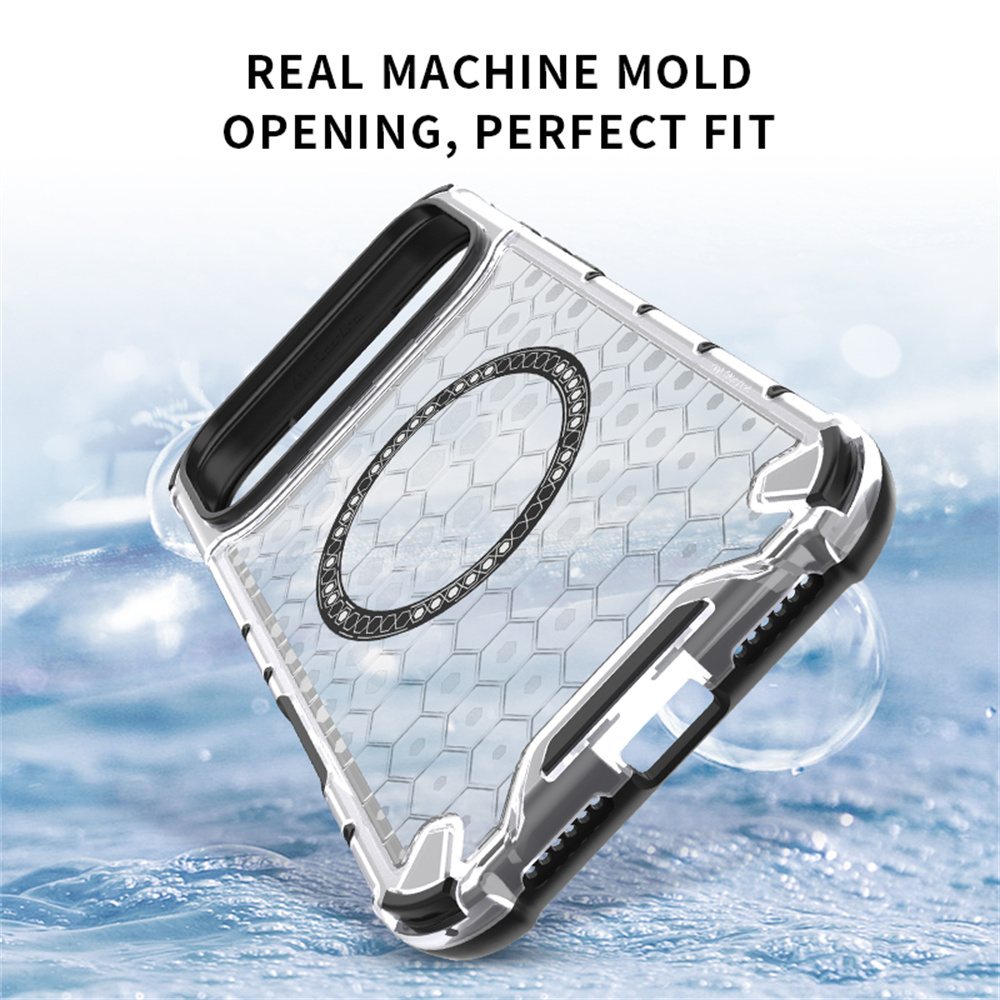 Luxury Clearเกราะรังผึ้งแม่เหล - Clear Shockproof Bumper Case บทวิจารณ์และราคา