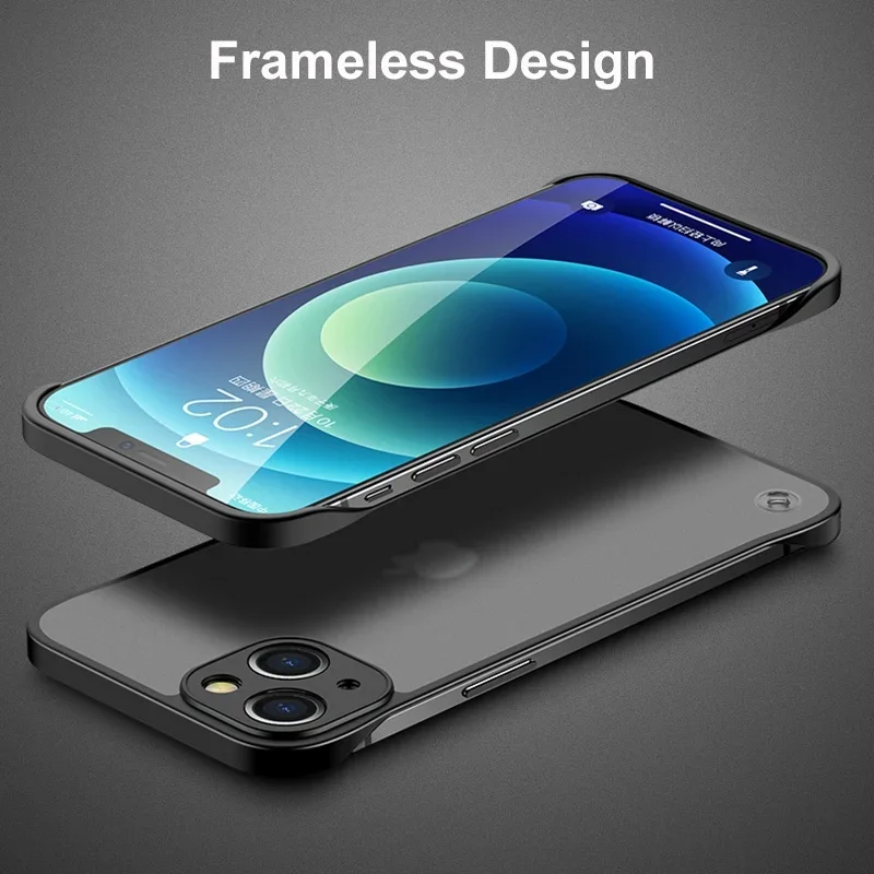 สําหรับIphone 16 15 14 Pro Max - Ultra Thin Frameless Phone Cover บทวิจารณ์และราคา